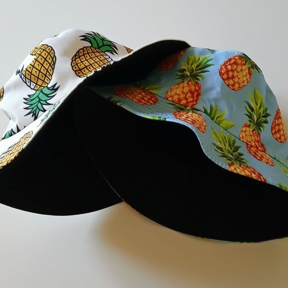 Unbranded Pinapple Bucket Hats Set of 2 EUC Men's - Picture 2 of 9